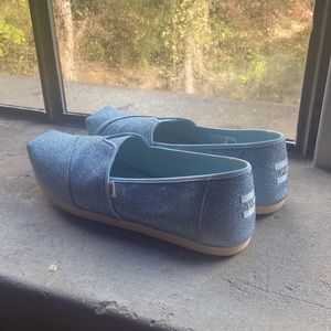 Toms Women’s Alpargata Glitter - Size 8.5 - Blue Glitter